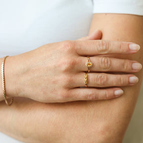 Trio Citrine Ring | 14K Gold