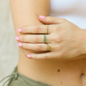 Citrine Flower ring | 14K Gold